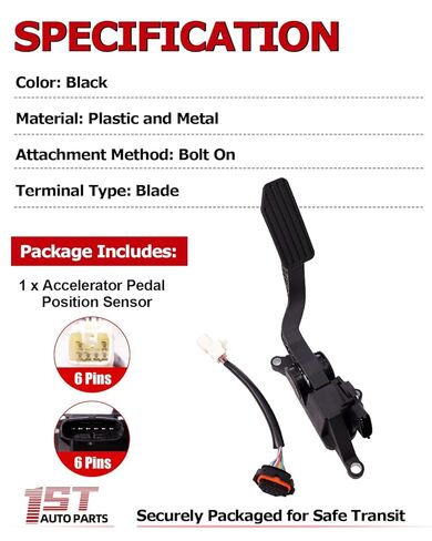1ST Accelerator Pedal with Position Sensor Replacement APS255 Fits for Chevrolet Aveo5 Aveo 2006-2008, for Pontiac G3 2007-2008, Replaces OE: 42656700 42790359 95229238 in Kuwait