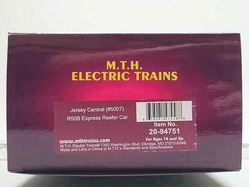M.T.H. Electric Trains MTH Premier Jersey Central R50B Express Reefer #5007 O Gauge 20-94751-5007 in Kuwait