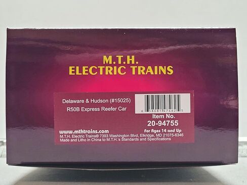 M.T.H. Electric Trains MTH Premier Delaware & Hudson R50B Express Reefer #15025 O Gauge 20-94755-15025 in Kuwait