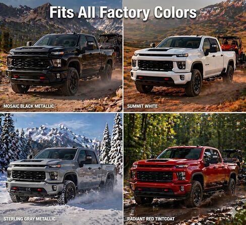 أغطية خطاف السحب لسيارة Chevy Silverado 2500/3500 HD 2020-2026، أغطية خطاف السحب الأمامي، أغطية سيليكون ملائمة تمامًا، تركيب بدون أدوات، ملحقات خارجية، أحمر، عبوتان in Kuwait