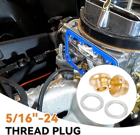 26-13 Fuel Bowl Sight Plug Kit for Holley Carburetor 4150 4500 4160, 5/16"-24 Thread Plug - 4 Pcs in Kuwait
