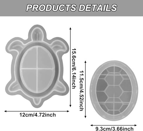 Silicone Turtle Box Resin Mold with Lid | Reusable Ocean Theme Jewelry Box Storage Container Mould for DIY Clay Craft Projects | Unique Epoxy Animal Resin Box Mold for Home Decor, Keychains & Trinkets in Kuwait