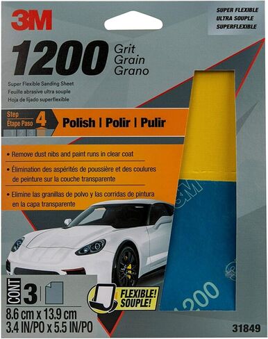 P1200 Grit Sanding Sheet, 3-3/8 Inch x 5-1/2 Inch - OE 31849 in Kuwait
