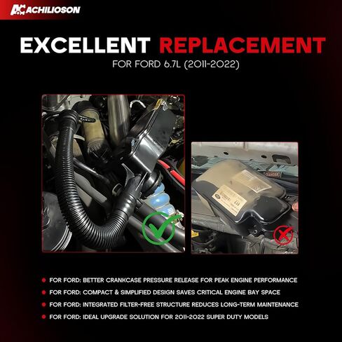 Oil Separator Assembly Compatible with Ford F250-F550 Super Duty 6.7L Power Stroke Diesel | Replace# FC3Z-6A785-F/D PC3Z-6A785-A 2011+ 2017-2019 2023-2024 in Kuwait