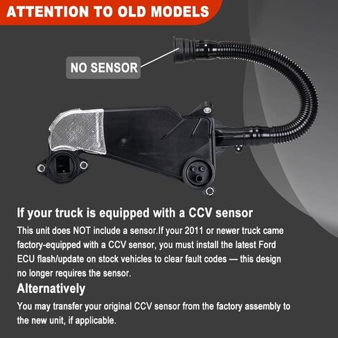 Air Oil Separator Assembly Compatible with 2023 2024 F250 F350 Super Duty OR 2011+ 6.7L Powerstroke Diesel -PCV CCV Vent Valve Engine Crankcase #PC3Z-6A785-A, PC3Z6A785A in Kuwait