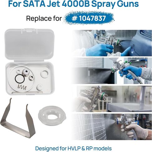 MOTOQUEEN لمجموعة أدوات الصيانة SATA Jet 4000B - استبدل #1047837 - مجموعة إعادة بناء مسدس الرش HVLP & RP مع جميع الأجزاء الأساسية in Kuwait