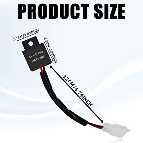 مرحل وامض LED لإشارة الانعطاف، مرحل وامض إشارة الانعطاف الإلكتروني LED، طقم موصلات أسلاك مرحلات وامضة 12 فولت 2 دبوس لإصلاح معظم مصابيح إضاءة مؤشر الدراجات النارية معدل فلاش مفرط in Kuwait