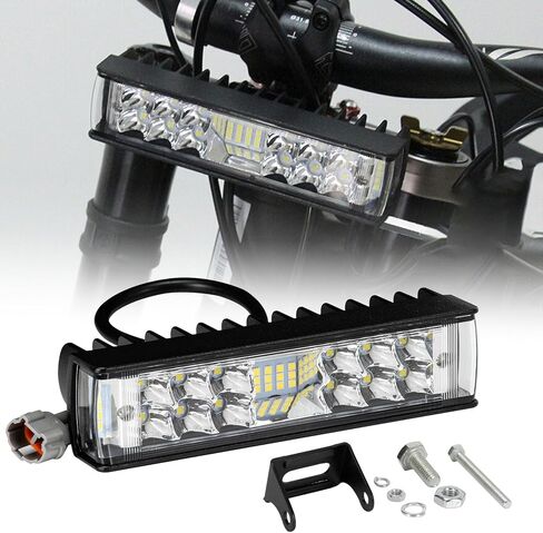Headlight Kit for Sur-Ron Light Bee, PSLER Front Light Bar Kit Plug and Play Front Headligt 6000K Headlamp Assemblies Fits for Sur Ron Light Bee X/S Segway X160/X260 in Kuwait