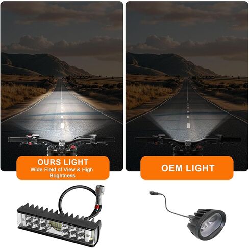Headlight Kit for Sur-Ron Light Bee, PSLER Front Light Bar Kit Plug and Play Front Headligt 6000K Headlamp Assemblies Fits for Sur Ron Light Bee X/S Segway X160/X260 in Kuwait
