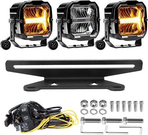 Chelhead X3 Front Light Mount Bracket Heavy Duty Steel Light Bar & Pod Light Mounting Plate Bolt-On UTV Accessory Compatible with Can-Am Maverick X3 / X3 MAX/Turbo R 2017-2025 in Kuwait