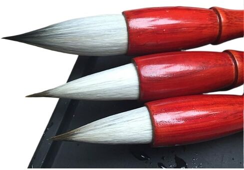 Calligraphy Brush Set Woolen Rabbit Hair Writing Brush Pen Chinese Traditional Painting Calligraphy Brush in Kuwait