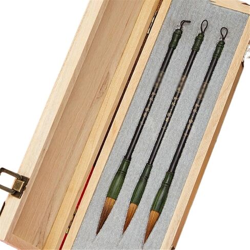 Brush Set Wolf Hair Sheep Hair Hair Calligraphy Chinese Painting Regular Script Running Script in Kuwait