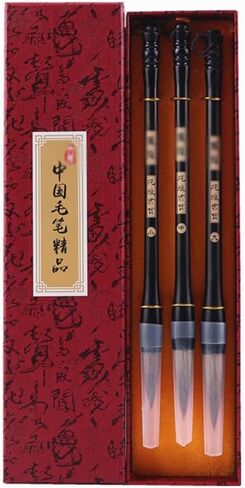 Chinese Painting and Calligraphy Stationery Wooden Rod Brush Bucket Brush Gifts Set in Kuwait