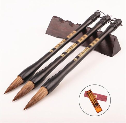 Chinese Painting and Calligraphy Stationery Wooden Rod Brush Bucket Brush Gifts Set in Kuwait