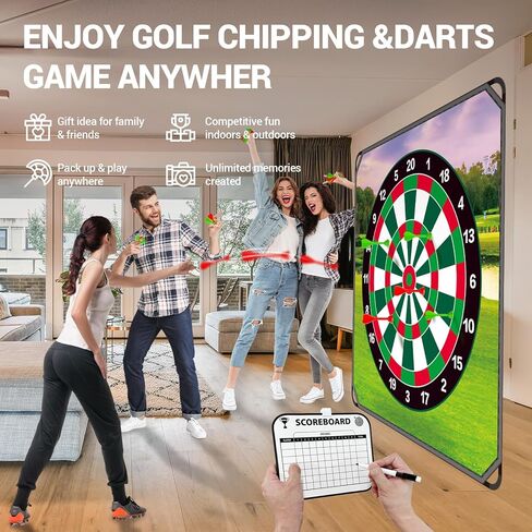 70" x70''Battle Golf Chipping Game, Double-Sided Sticky Golf Battle Mat with 30 Sticky Balls and 10 Darts for Adults Dads and Junior Golfers - Indoor and Outdoor in Kuwait