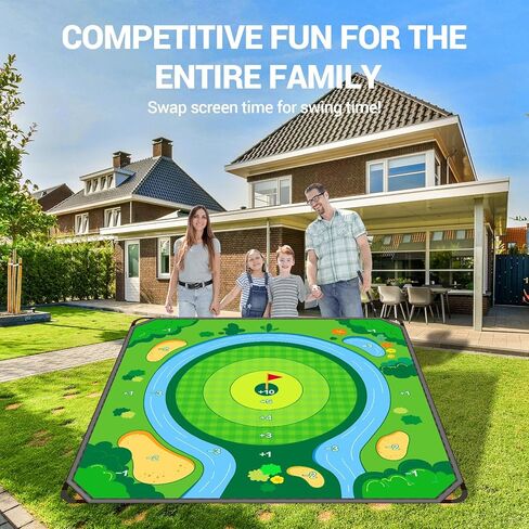 70" x70''Battle Golf Chipping Game, Double-Sided Sticky Golf Battle Mat with 30 Sticky Balls and 10 Darts for Adults Dads and Junior Golfers - Indoor and Outdoor in Kuwait
