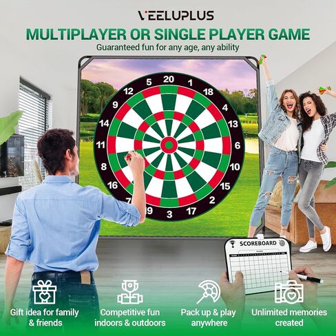 70" x70''Battle Golf Chipping Game, Double-Sided Sticky Golf Battle Mat with 30 Sticky Balls and 10 Darts for Adults Dads and Junior Golfers - Indoor and Outdoor in Kuwait