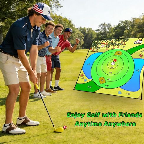 لعبة Battle Golf Chipping Game، حصيرة تقطيع كبيرة مقاس 80 بوصة × 80 بوصة مع نادي، لعب الجولف في الهواء الطلق للبالغين، لعبة فريدة من نوعها متعددة اللاعبين في الأماكن المغلقة والخارجية للأصدقاء والعائلة في ساحة الهدف in Kuwait