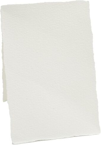 Watercolor Paper, 300 GSM, White, Cotton, 4x6 Inch, Textured Deckled Edge, for Wedding Invitations, Cards, Crafts, 20 Sheets in Kuwait