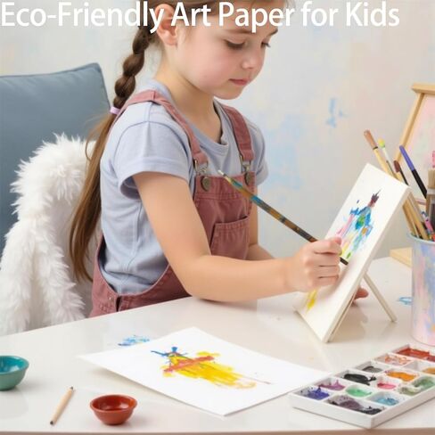 300gsm Cotton Fiber Watercolor Paper, 5x7 Inch Handmade Paper 25 Sheets, Acid-Free Art Paper for Painting, Wedding Invites & Mixed Media in Kuwait
