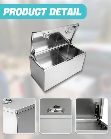 Truck Bed Toolbox for pickup trucks, RVs, and trailers,stainless steel Truck Storage Organizer with Lock and Key (36x18x18 inches) in Saudi Arabia