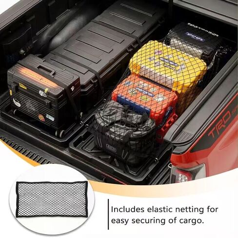 Truck Bed Slide Out Cargo Tray, 56" L x 42.9" W Size Slide-Out Truck Bed Organizer Tray for 5’+Long Beds, Sliding Truck Organizers and Storage Tray with Open Hooks & Elastic Cargo Net in Kuwait