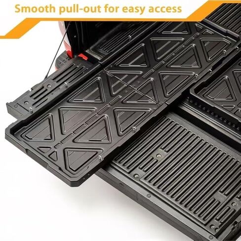 Truck Bed Slide Out Cargo Tray, 56" L x 42.9" W Size Slide-Out Truck Bed Organizer Tray for 5’+Long Beds, Sliding Truck Organizers and Storage Tray with Open Hooks & Elastic Cargo Net in Kuwait