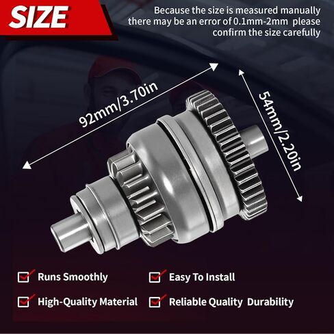 Starter Drive Bendix For 1994-2014 Polaris ATP ATV Magnum Scrambler Sportsman Xplorer Ranger Trail Big Boss 250 300 335 400 425 500 700 Replaces SMU5003 3083647 SM1329850 ZN0751 in Kuwait