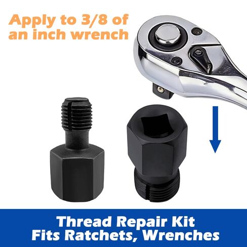 Oxygen Sensor Thread Chasers 2pcs,Includes M18 x 1.5mm and M12 x 1.25mm Sizes with 3/8" Drive—Ideal for Clean and Repair Damaged Oxygen Sensors Threads in Kuwait