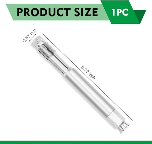 WZP 14 mm Back Tap Spark Plug Thread Repair Tool, M14x1.25 Thread Chase Tap, Motorcycle Spark Plugs, Straightening Tool for Repairing Threads and Preventing Metal Shavings from Entering The Cylinder in Kuwait