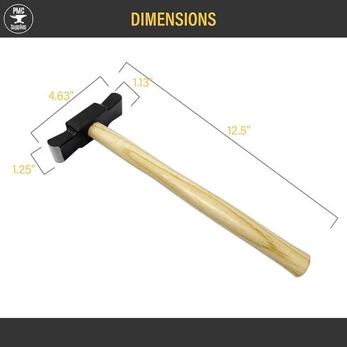4-5/8" Large Rectangular Raising Hammer Round Face Tipped Repousse Jewelry Making Metal Forming Tool in Kuwait