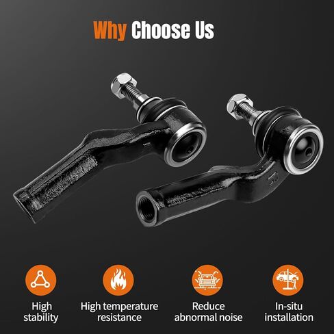 LCWRGS Front Outer Tie Rod Ends Fits for Ford Escape 2013-2019, Focus 2012-2018, Transit Connect 2014-2018, C-Max 2013-201, Lincoln MKC 2015-2019, ES800954 ES800955-2pcs in Kuwait