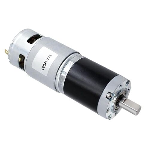 42GP-775 High Torque Planetary Gear Motor, DC Reduction Motor with Forward/Reverse Rotation, 253KG.CM Maximum Torque, Black and Silver, Industrial Grade (440RPM 12V Bracket Motor) in Kuwait