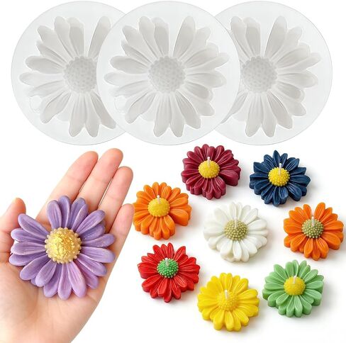 MEMOVAN Bee Candle Molds 2PCS Bee Cylinder Silicone Soap Mold Honeycomb Flower Mold Beeswax Candle Mould for Resin Epoxy Soap Casting Clay Wax Plaster Ornament Mould DIY Craft Home Decor in Kuwait