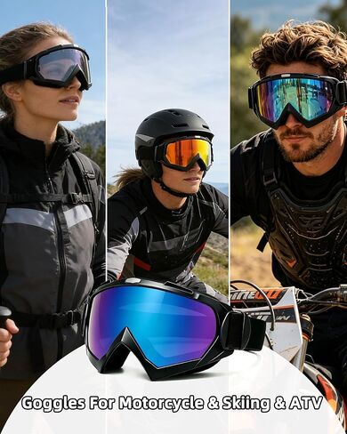3 أزواج من نظارات الدراجات النارية نظارات الدراجة الترابية للحماية من الأشعة فوق البنفسجية ATV ركوب الرياح والغبار للرجال والنساء والشباب in Kuwait