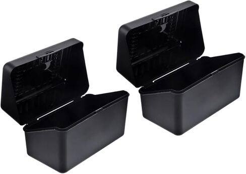 HEMOTON 2pcs Business Card Holder Box Portable Office Cards Organizer with Lid Black Horizontal Filing Case for Business Supplies and Office Accessories in Kuwait