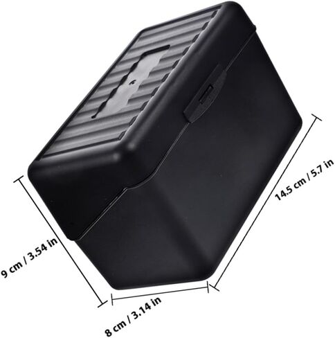 HEMOTON 2pcs Business Card Holder Box Portable Office Cards Organizer with Lid Black Horizontal Filing Case for Business Supplies and Office Accessories in Kuwait