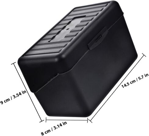 Holibanna Index Card Holder Box 2pcs Black Multi-Function Business Card Storage Case Office Desk for Filing and Record Keeping in Kuwait