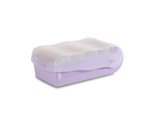 HAN Croco flashcard Box, Easy to Learn Vocabulary with 5-Compartment Learning System, DIN A8 Index Box for 500 Cards, 998-887, Translucent/Pastel Purple in Saudi Arabia