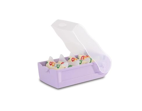 HAN Croco flashcard Box, Easy to Learn Vocabulary with 5-Compartment Learning System, DIN A8 Index Box for 500 Cards, 998-887, Translucent/Pastel Purple in Saudi Arabia