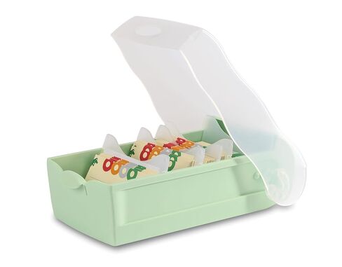 HAN Croco flashcard Box, Easy to Learn Vocabulary with 5-Compartment Learning System, DIN A8 Index Box for 500 Cards, 998-887, Translucent/Pastel Purple in Saudi Arabia