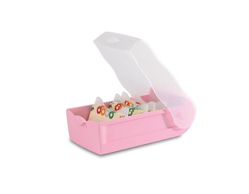 HAN Croco flashcard Box, Easy to Learn Vocabulary with 5-Compartment Learning System, DIN A8 Index Box for 500 Cards, 998-887, Translucent/Pastel Purple in Saudi Arabia