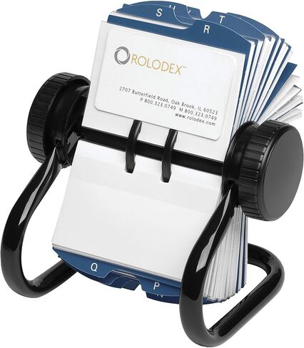 Rolodex Rotary Business Card File 400-Card Capacity Black (Pack of 4) in Kuwait