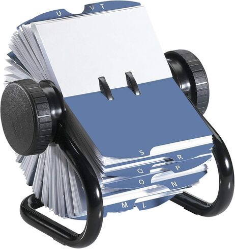 Rolodex Rotary Business Card File 400-Card Capacity Black (Pack of 4) in Kuwait
