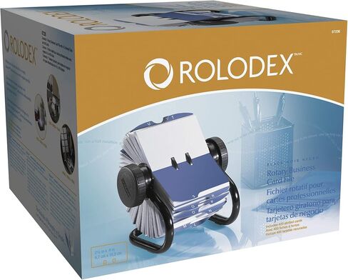 Rolodex Rotary Business Card File 400-Card Capacity Black (Pack of 4) in Kuwait