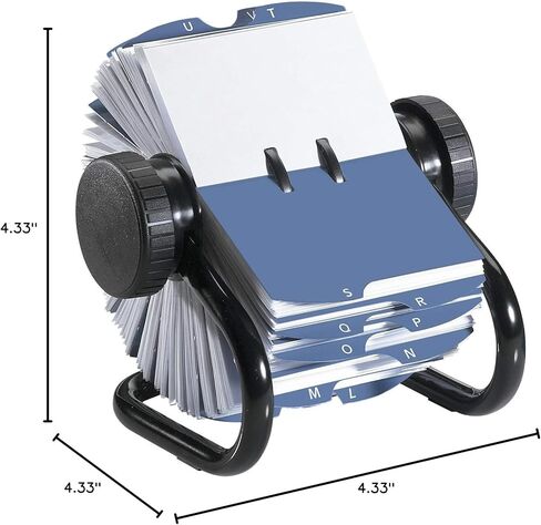 Rolodex Rotary Business Card File 400-Card Capacity Black (Pack of 4) in Kuwait