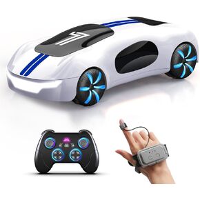 AEROQUEST Gesture Sensing Remote Control Car, Drift RC Stunt Car with Light Spray & Sound, 2.4GHz Hobby RC Cars Toy for Kids, 360° Rotate Sports Car, Birthday Gifts for Boys Girls 6-12 (Blue) in Saudi Arabia