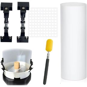 Zheeyee Clay Screen for Pottery Tool 34x9 Inch Ceramic Splash Protection Shield with Self Adhesive Dots Plastic Board and Telescopic Sponge Stick, Anti-Splash Embryos Shield for Pottery Wheel Machine in Saudi Arabia