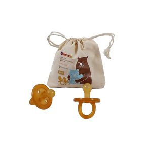 Sweetie Rubber Pacifier Natural Rubber Pacifier Rounded 2 Count (12-18 Month/Large) in Kuwait
