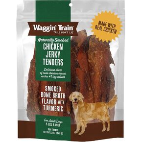 Waggin' Train Smoked Chicken Jerky Tenders with Turmeric and Bone Broth for Dogs - 24 oz. Pouch - Grain Free, High Protein, Limited Ingredient Dog Treat in Kuwait